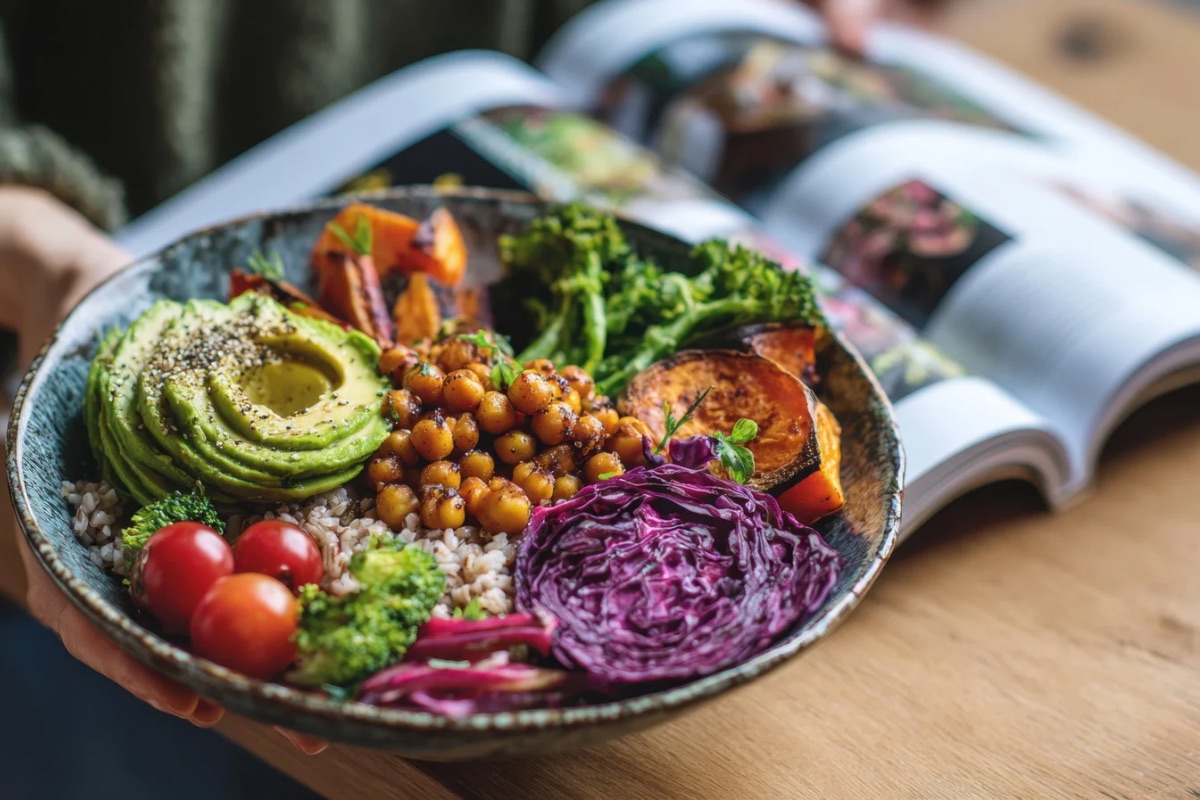 Chickpea avocado dish